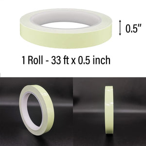 ✱Clearance Sale!!✱ Glow in The Dark Tape, Can be used at Stage, Stairs, Walls - 33 Ft x 0.5 Inch