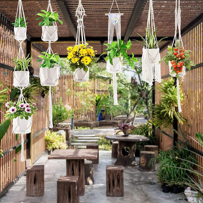 🌿6Pack Macrame Plant Hangers Hanging Planters for Indoor Plants🌿