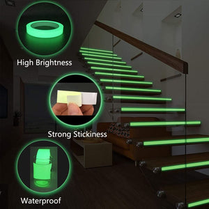 ✱Clearance Sale!!✱ Glow in The Dark Tape, Can be used at Stage, Stairs, Walls - 33 Ft x 0.5 Inch
