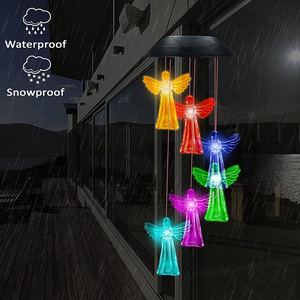 Solar Angel Wind Chimes, Outdoor Changing Color