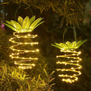 Garden Solar Powered Pineapple Hanging LED Lights Warm White Outdoor Décor 1 Pack