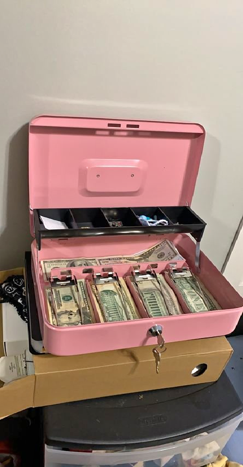 ✨NEW✨EXTRA Large Cash Box with Lock and Key Money Box Tray | Pink