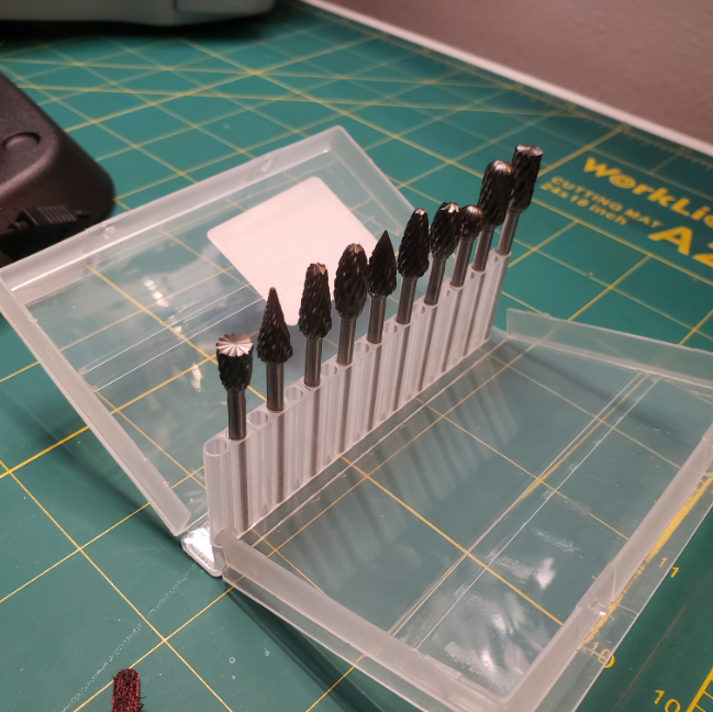 10 PCS 1/8" Tungsten Carbide Burr Rotary Drill Bits Tools Cutter Files Set Shank