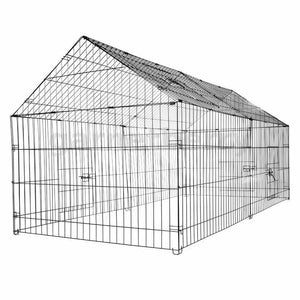 Large Metal Chicken Coop Walk-in Poultry Cage Hen Run House Rabbits Hutch Cage