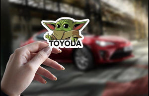 Toyota "Toyoda" Baby Yoda Waterproof Vinyl Sticker