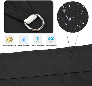 Waterproof Sun Shade Sail Canopy Rectangle UV Block for Outdoor Patio and Garden