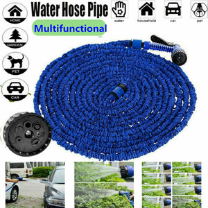 100 Feet 100FT Expandable Flexible Garden Water Hose Expanding w/ Spray Nozzle