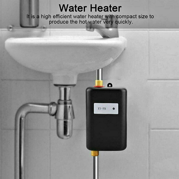 3000W Electric Tankless Instant Hot Water Heater Shower Kitchen Tap Faucet 110V