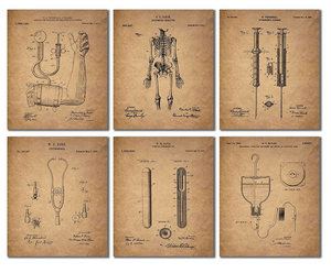 Vintage Doctor Anatomy Themed Dictionary Prints Set of 6