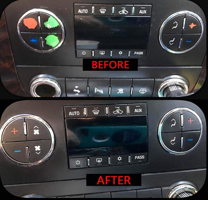 Replacement Dash Button Decals | GMC TRUCK SUV SUBURBAN CHEVY BUICK CHEVROLET TAHOE YUKON REPAIR