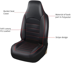 Universal Fit PU Leather Front Car Seat Covers
