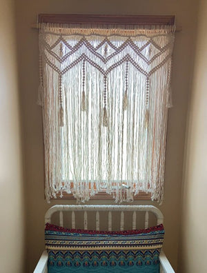 New Macrame Wall Hanging Large Boho Decor Chic Home Tapestry Bohemian Tassel