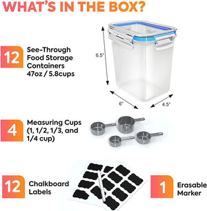 �BEST PRICE�Mueller Airtight Food Storage Container Set with Lids – 12-Piece, Kitchen & Pantry Organization and Storage, Dishwasher, Freezer