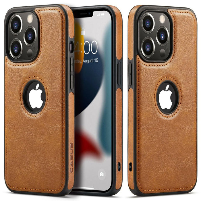 Brown Shockproof Slim Leather Thin Luxury Soft Cover For iPhone 13 Pro Max Case