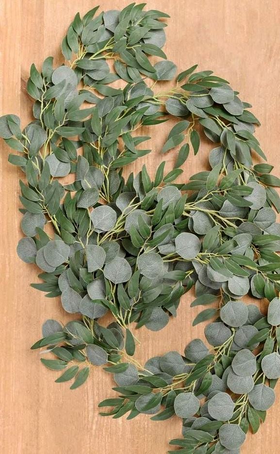 5 Packs 5.9 ft Artificial Eucalyptus Vine Garland with willow leaves