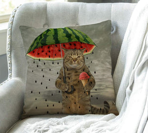 Animal Cat Throw Pillow Cover