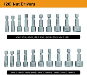 218 Piece Ultimate Screwdriver Bit Set, High Grade Carbon Steel, Hard-to-Find pcs