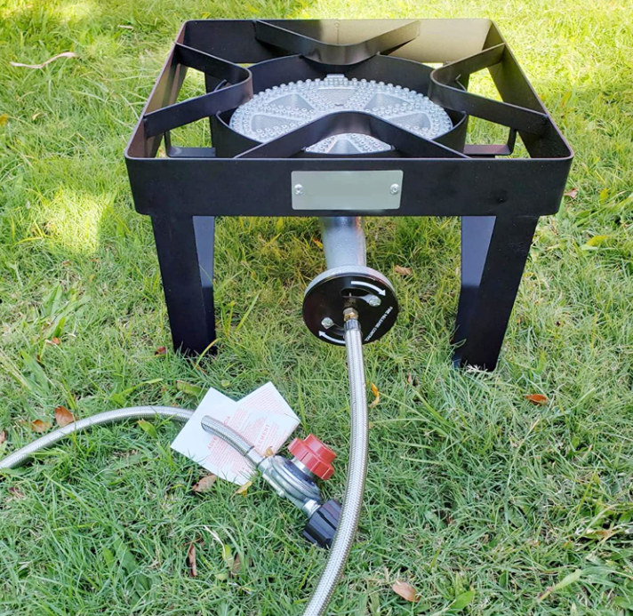 🌠New Item - 8ft - ADJUSTABLE Propane Regulator Stainless Steel Braided Hose Burner