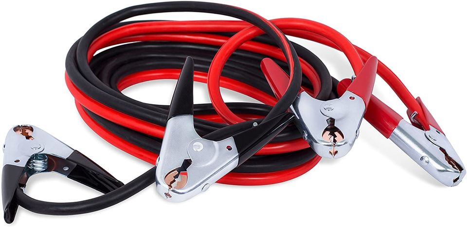�Internet's Best 2 Gauge x 16 FT Copper Car Jumper Cables - Heavy Duty Automobile Battery Booster Cable – Jump Starter for SUV Trucks Cars Automotive