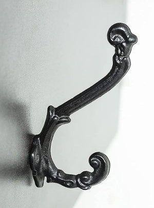 5 Pcs Vintage Style Cast Iron Wall Coat Hooks Hat Hook Hall Tree (Screws Included)