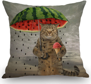 Animal Cat Throw Pillow Cover