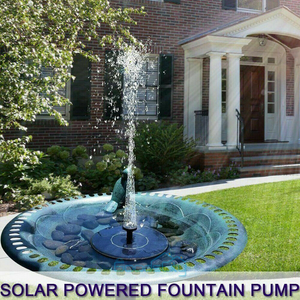 Bird Bath Fountain Solar Powered Water Pump Floating Outdoor Pond Garden Pool