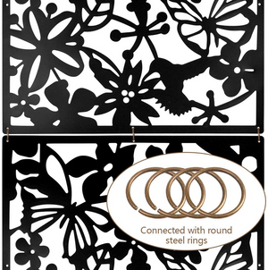 Hanging Room Divider Flower Carving Pattern Pack of 12