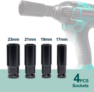 Rechargeable Lithium-ion cordless Power Impact Wrench kit 1/2" 21V with Drill Set Led