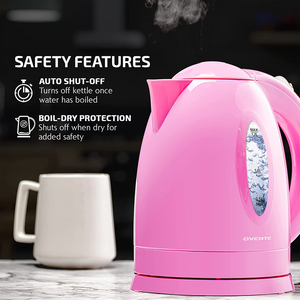 Electric Kettle 1.7 Liter Cordless Hot Water Boiler, 1100W with Automatic Shut-Off and Boil Dry Protection, Fast Boiling - NEW!!