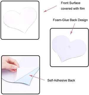 23pcs Heart Shape Mirror Wall Sticker 3D Art Wall Decal Removable Mirror Wall Sticker