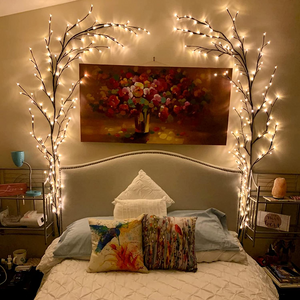 Artificial Plants Flowers Tree Willow Vine Lights