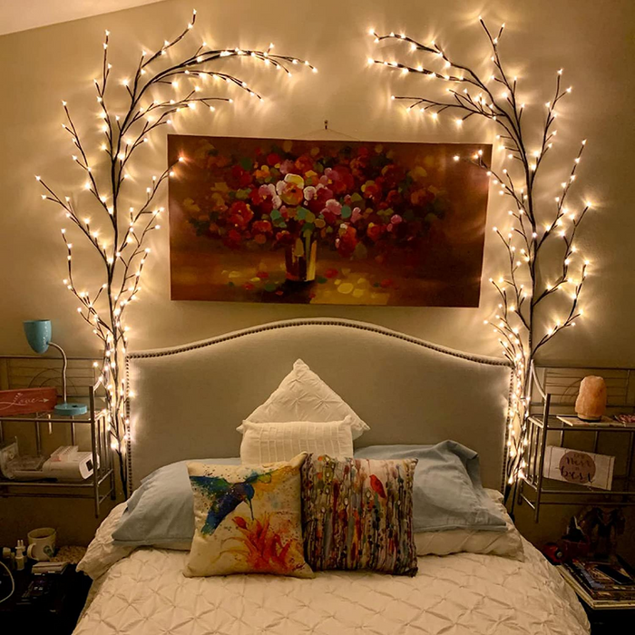 Artificial Plants Flowers Tree Willow Vine Lights