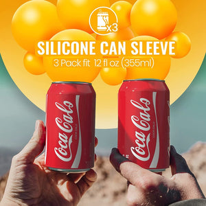 Silicone Can Sleeve (3 Pack) Beer Can Cover can Hides Beer Can by Disguising it