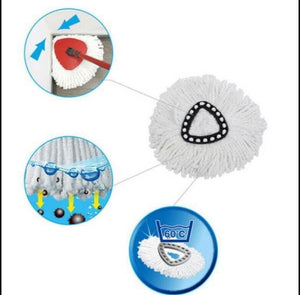 5 Pack Spin Mop Heads Replacements, Easy Cleaning Microfiber Mop Refills