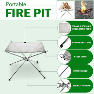 Portable Fire Pit !! for Camping Wood Burning Smokeless Bonfire Place Stand