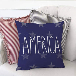 Set of 4 Patriotic 4th of July Memorial Day American Flag Decoration Pillow Covers 18x18"