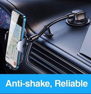 360 Car Phone Mount Holder with Long Neck Anti Shake Cradle