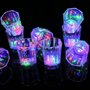 Set of 24 Party Favors Adults Shot Cups for Party LED Flash Light Up Drinking Glasses for Birthday
