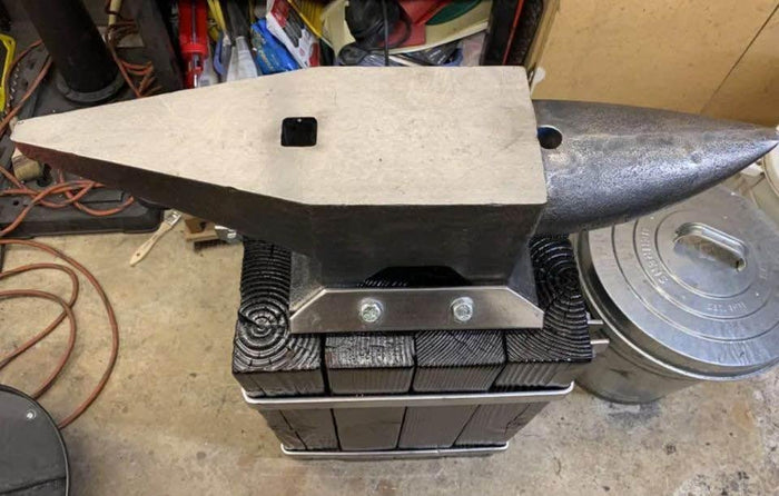 110lb Blacksmith Anvil Steel Anvil 50kg Solid Heat Treated Round Horn Metal Work