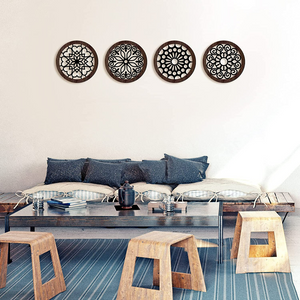 4 Pieces Thickened Rustic Wood for Indoor Outdoor Office wall Décor