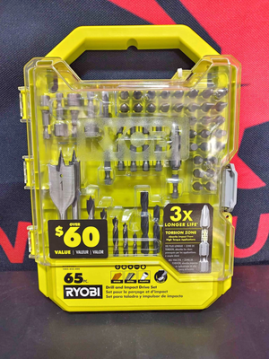 RYOBI Drill and Impact Drive Kit (65-Piece) A986501