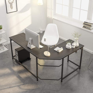 66" Heavy-Duty Workstation Computer Desk, 450LBS Gaming Home Office Desk With CPU Stand, Solid