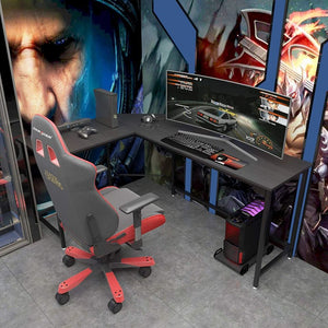 66" Heavy-Duty Workstation Computer Desk, 450LBS Gaming Home Office Desk With CPU Stand, Solid