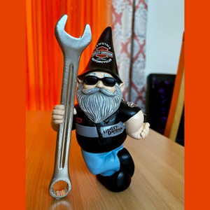 Harley Davidson Mechanic Garden Gnome