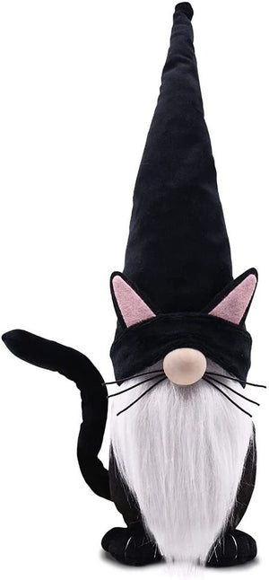 Black Cat Gnomes Swedish Tomte Cat Gnomes Decorations Collectible Figurines Gnomes Plush Spring