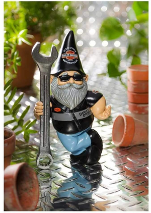 Harley Davidson Mechanic Garden Gnome