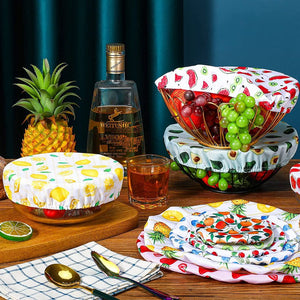 Elastic Food Storage Covers 10 Pieces (Summer Style) Bowl Covers