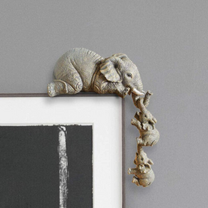 🍓🍒 3 Pcs Elephant Sitter Statue Hand-Painted Figurines
