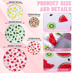 Elastic Food Storage Covers 10 Pieces (Summer Style) Bowl Covers