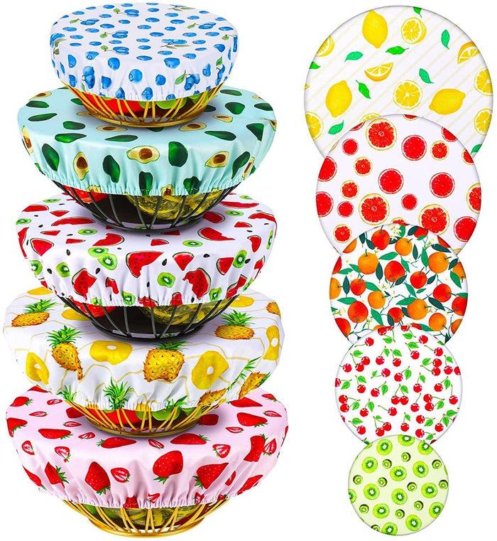 Elastic Food Storage Covers 10 Pieces (Summer Style) Bowl Covers